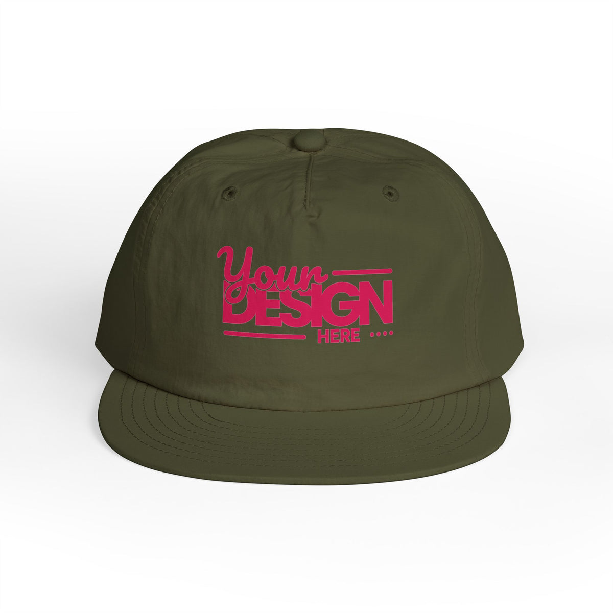 Custom Surf Cap – Lightweight Quick-Dry Recycled Nylon Snapback, Personalized Beach Hat with Breathable Mesh & Relaxed Fi