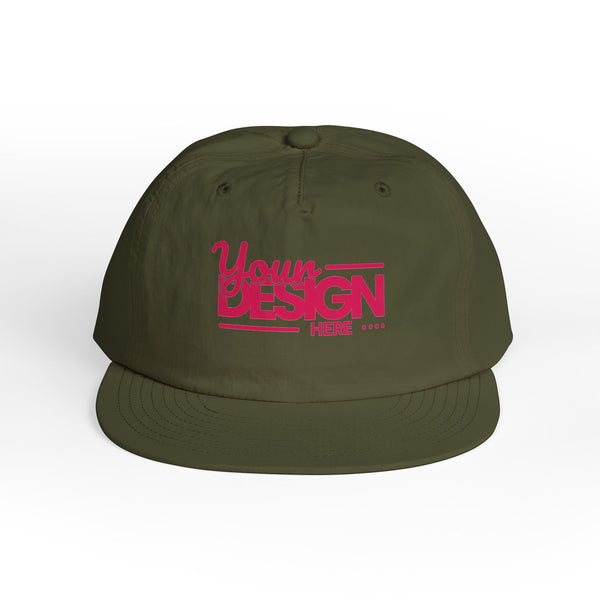 Custom Surf Cap – Lightweight Quick-Dry Recycled Nylon Snapback, Personalized Beach Hat with Breathable Mesh & Relaxed Fi