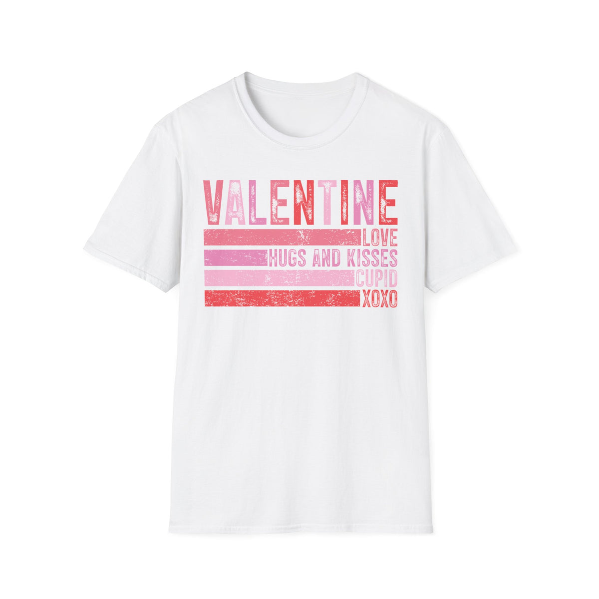 Love Hugs Kisses Valentine T-Shirt - Love Shirt - Heart Graphic Valentine's Tee