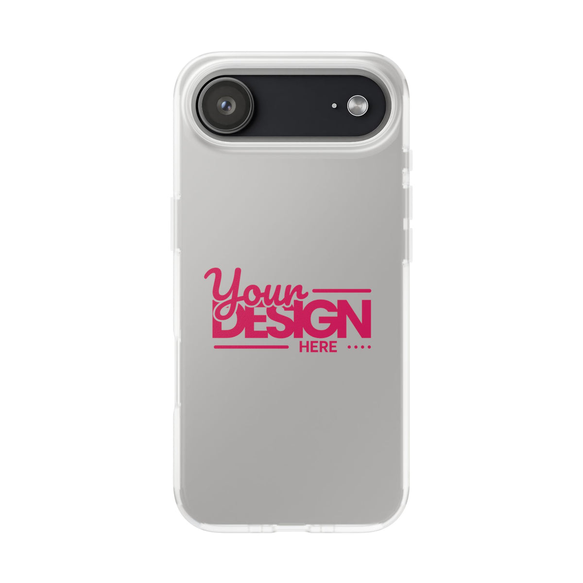 Customizable Flexi Phone Case – Personalize Your Design with Name or Photo, Flexible Protective Cover for iPhone