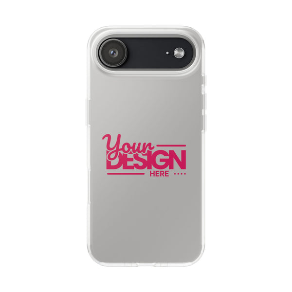 Customizable Flexi Phone Case – Personalize Your Design with Name or Photo, Flexible Protective Cover for iPhone
