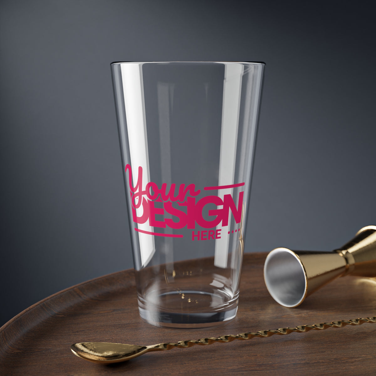 Personalized Mixing Glass - Custom Design Drinkware, Perfect Gift for Hostess, Birthday, Wedding, Home Bar Decor