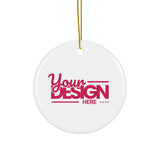 Customizable Ceramic Ornaments For Celebrations And Holiday Decor by Printify