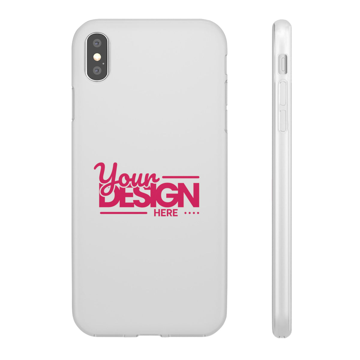 Customizable Flexi Phone Case – Personalize Your Design with Name or Photo, Flexible Protective Cover for iPhone