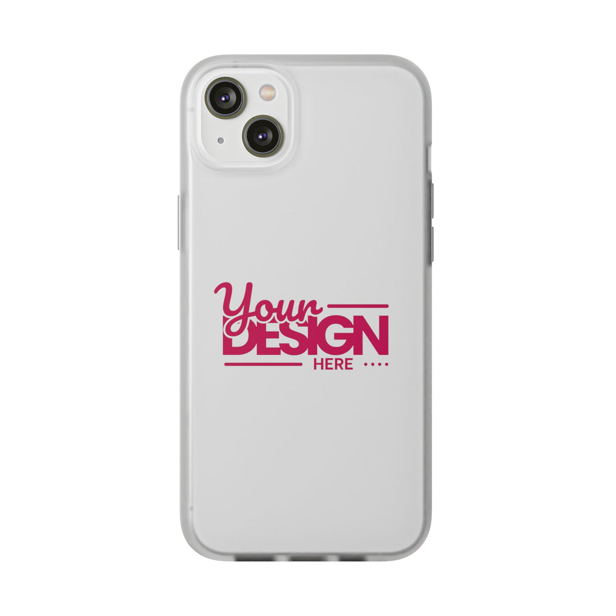 Customizable Flexi Phone Case – Personalize Your Design with Name or Photo, Flexible Protective Cover for iPhone