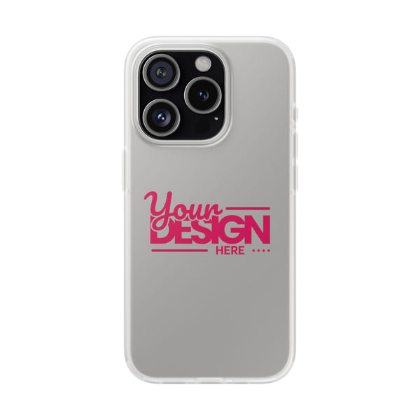 Customizable Flexi Phone Case – Personalize Your Design with Name or Photo, Flexible Protective Cover for iPhone