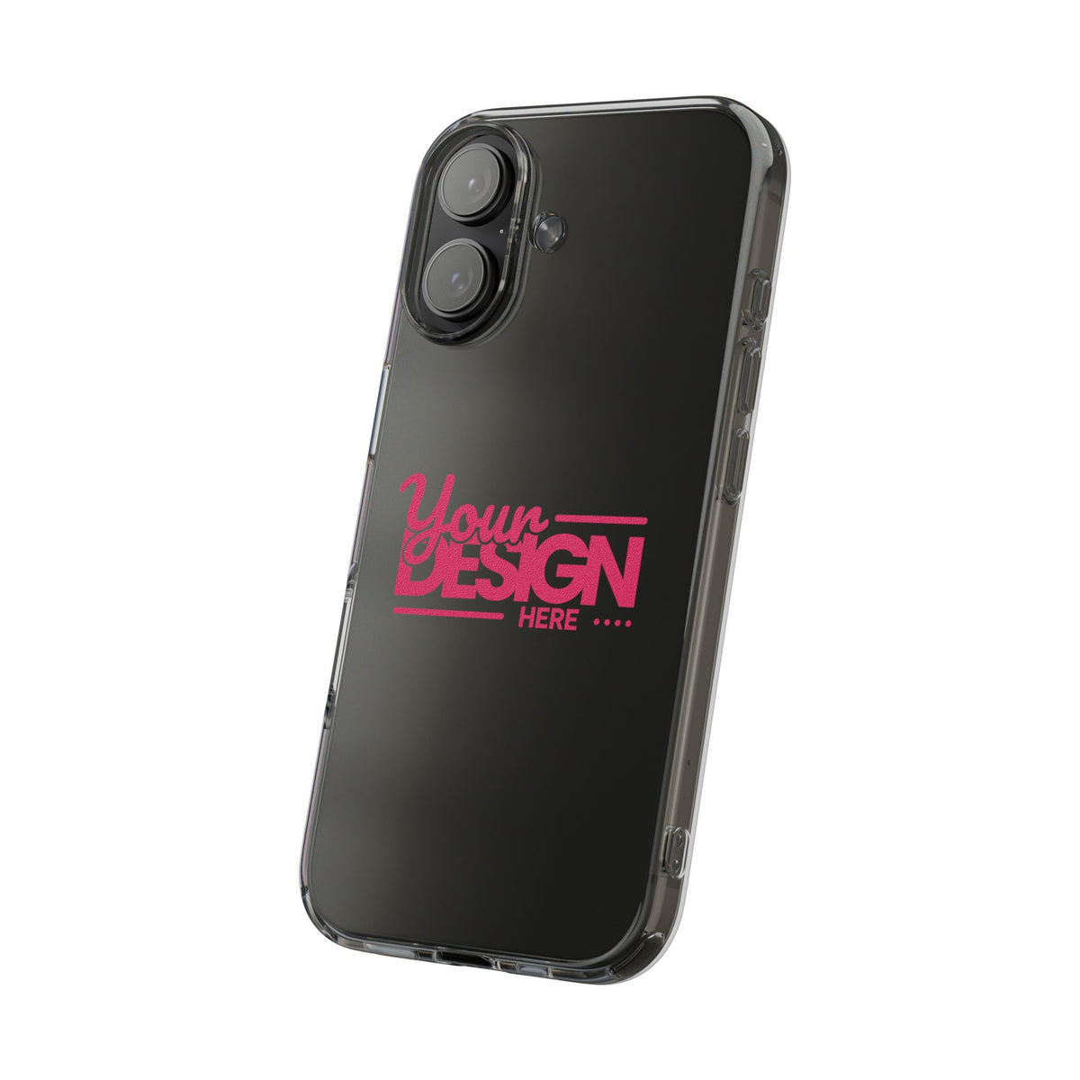 Customizable Clear Impact-Resistant Phone Case – Personalized Name or Photo Design, Transparent Shockproof Cover for iPhone
