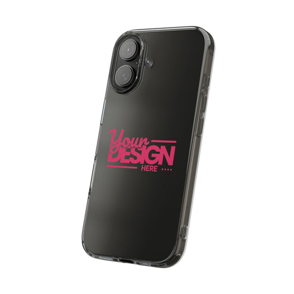 Customizable Clear Impact-Resistant Phone Case – Personalized Name or Photo Design, Transparent Shockproof Cover for iPhone