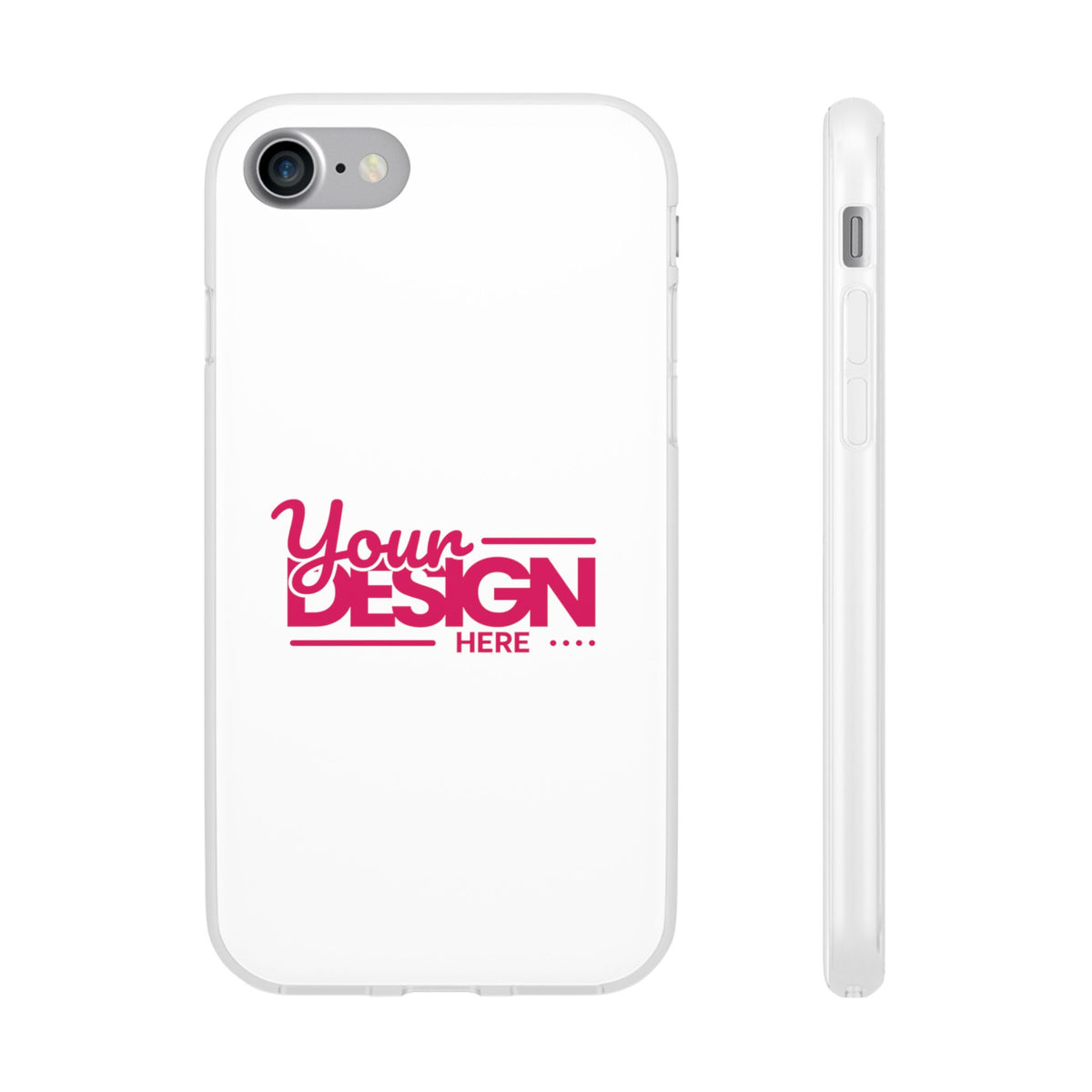 Customizable Flexi Phone Case – Personalize Your Design with Name or Photo, Flexible Protective Cover for iPhone