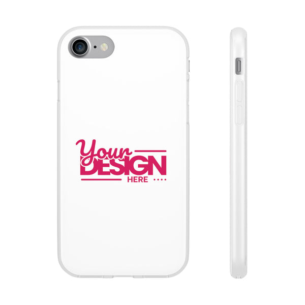 Customizable Flexi Phone Case – Personalize Your Design with Name or Photo, Flexible Protective Cover for iPhone