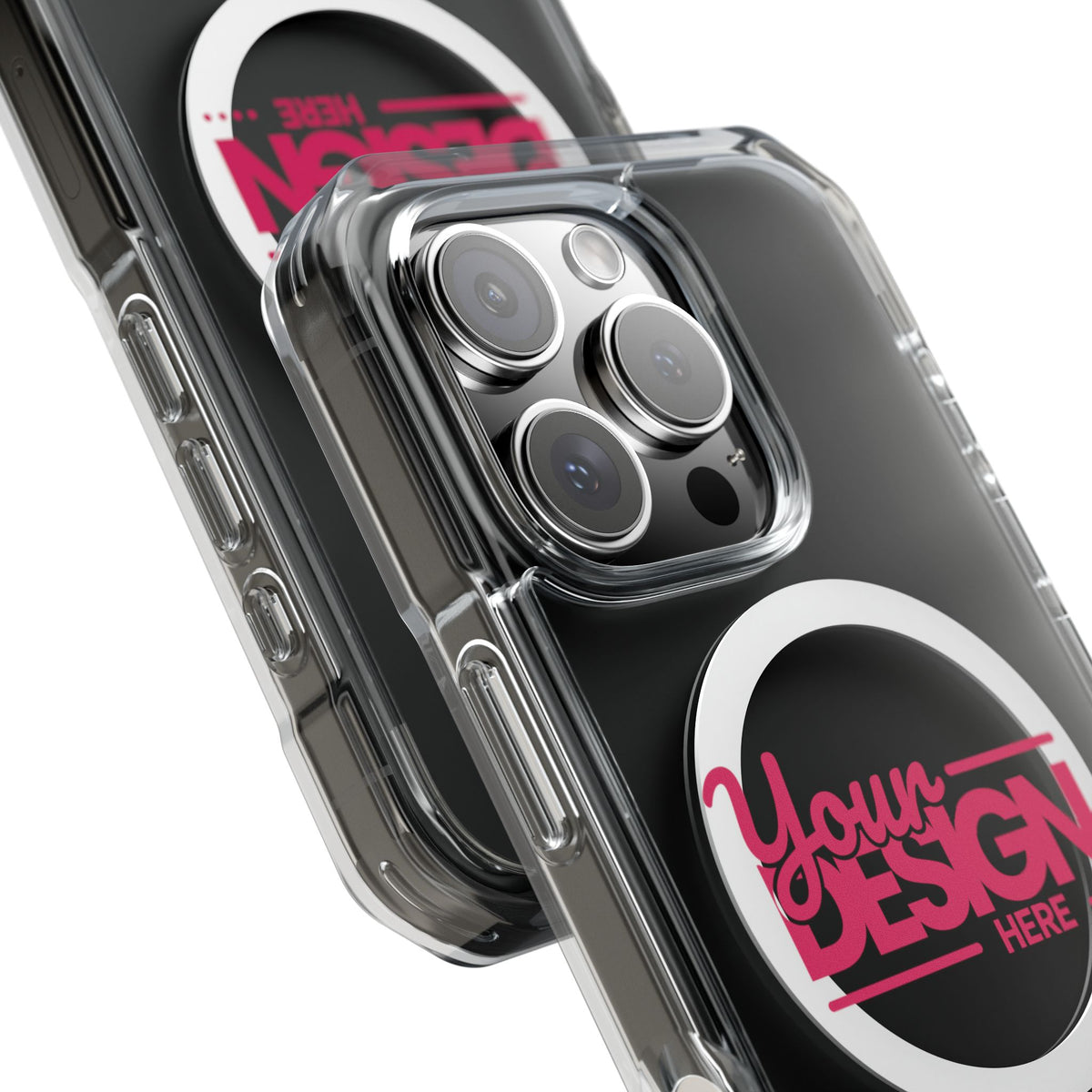 Magnetic Clear Phone Case – Custom ‘Your Design Here’ MagSafe-Compatible Impact-Resistant Cover for iPhone