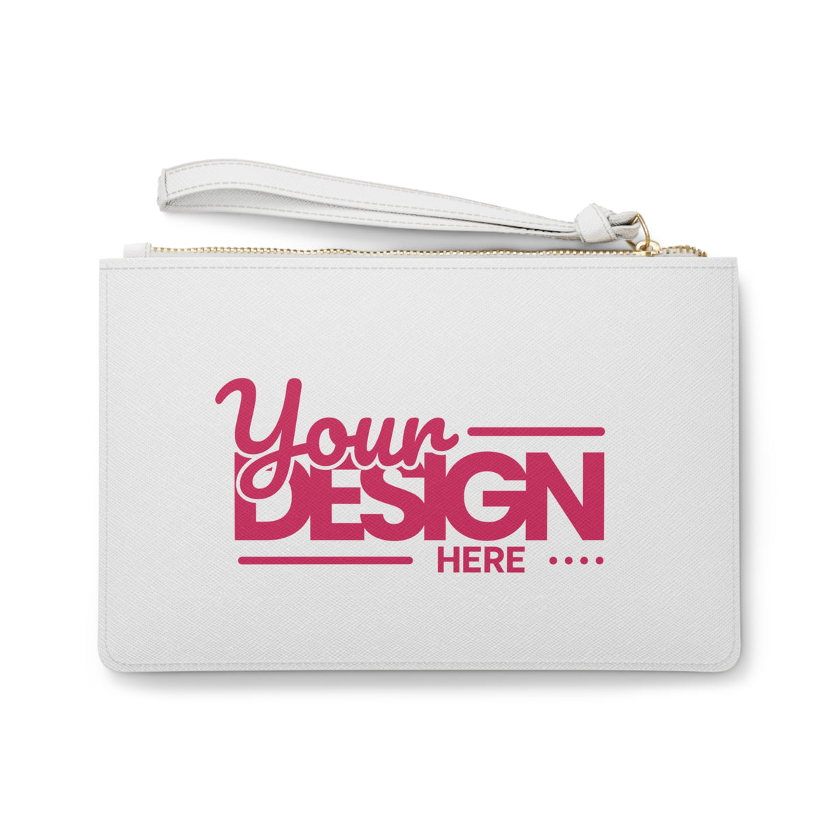 Custom Logo Clutch Bag – Personalized ‘Your Design Here’ Wristlet, Customizable Pouch for Events, Bridesmaids & Everyday Use