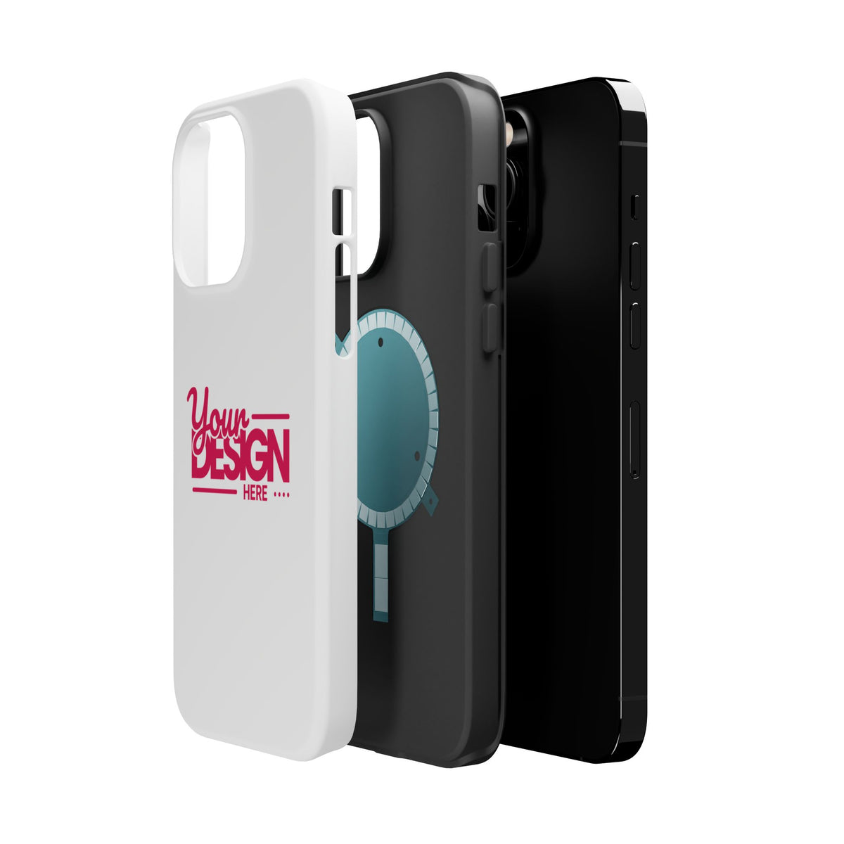 Durable Custom Magnetic Phone Case – Personalized Name or Photo Design, Shockproof Protective Cover for iPhone