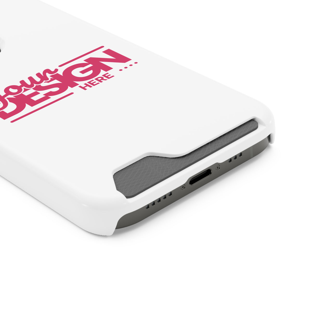 Card Holder Phone Case — Slim Protective Wallet Case with 'Your Design Here' Print