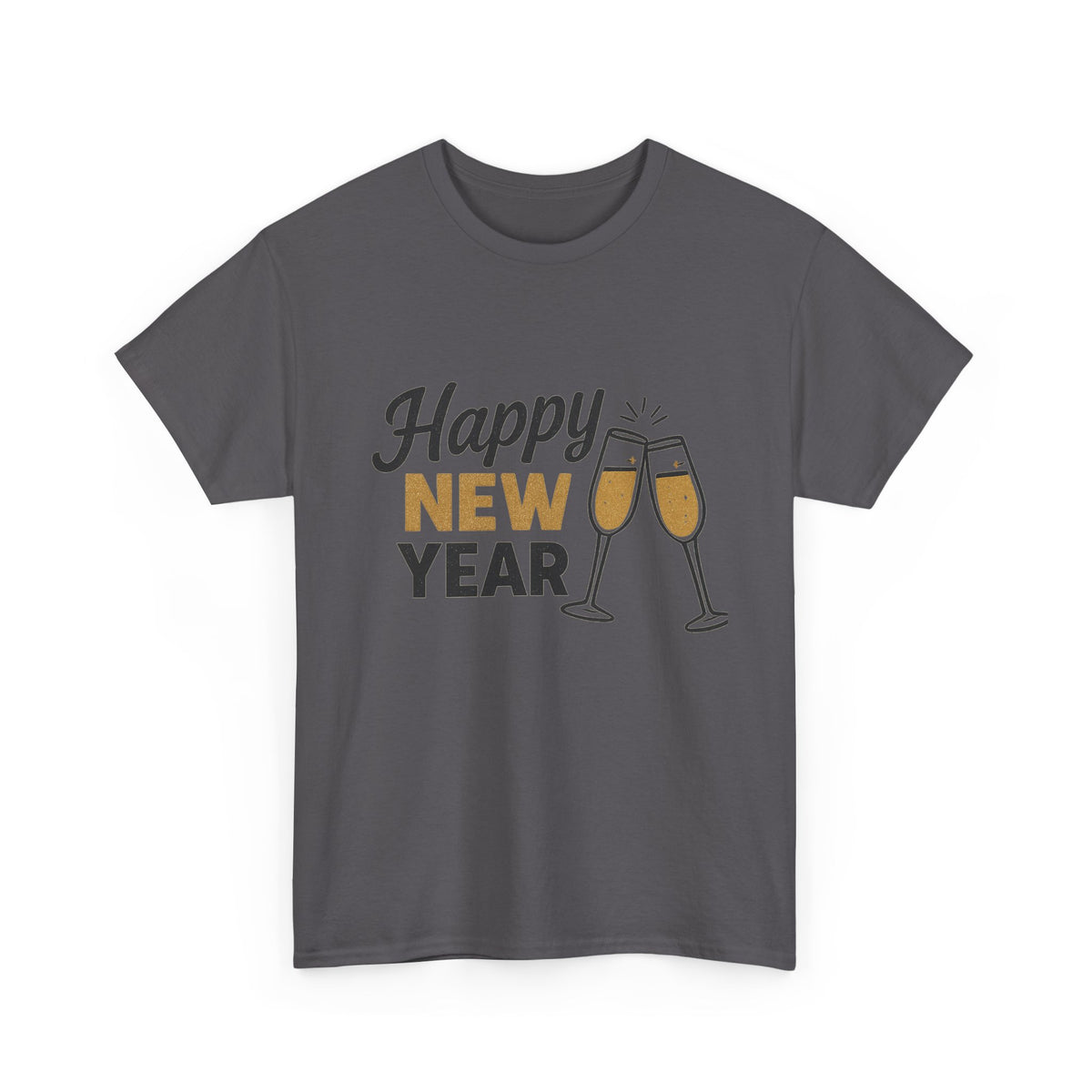 Happy New Year Tee — Champagne Toast Holiday T-Shirt