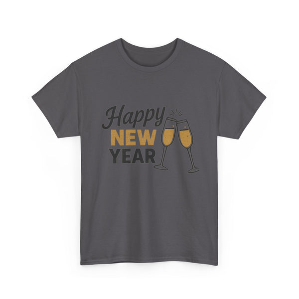 Happy New Year Tee — Champagne Toast Holiday T-Shirt