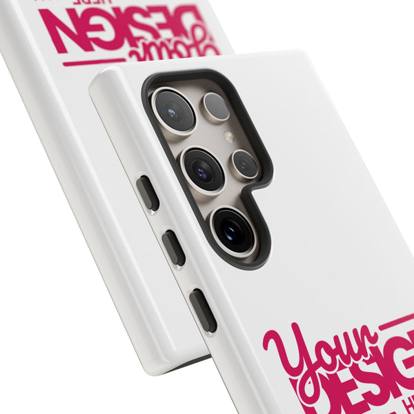 Customizable Tough Phone Case – Personalized Protective Cover with Name or Photo, Shockproof Case for Samsung Phones, Durable Gift Idea