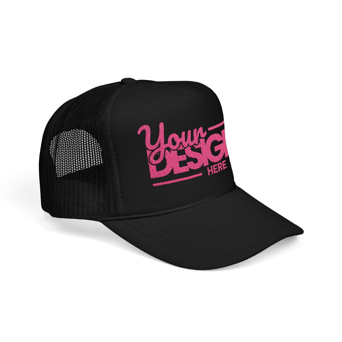 Custom Foam Trucker Hat – Personalized High-Profile 5-Panel Cap with Embroidery, Vintage Snapback Mesh Hat for Men & Women
