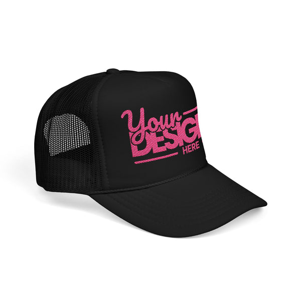 Custom Foam Trucker Hat – Personalized High-Profile 5-Panel Cap with Embroidery, Vintage Snapback Mesh Hat for Men & Women