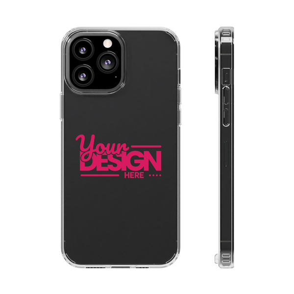 Customizable Clear Impact-Resistant Phone Case – Personalized Name or Photo Design, Transparent Shockproof Cover for iPhone