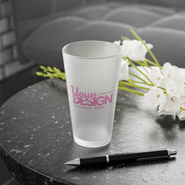 Personalized Frosted Pint Glass, Custom Drinkware for Parties, Unique Gift for Beer Lovers, Birthday, Wedding, Housewarming