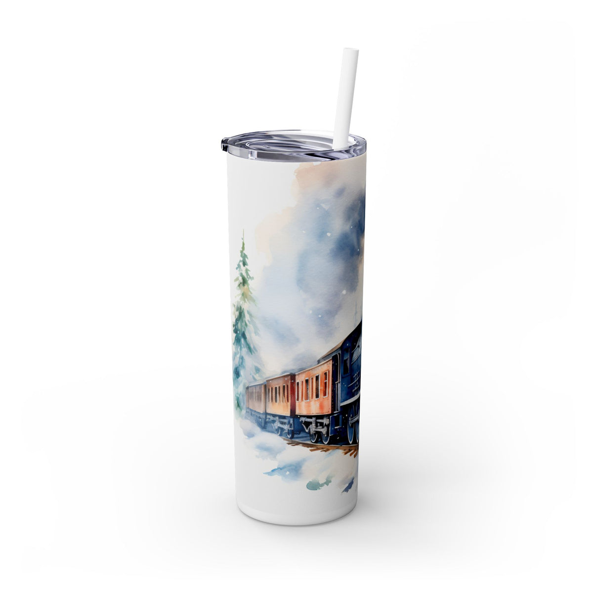 Classic Christmas Red Train - Snowy Holiday Journey Tumbler