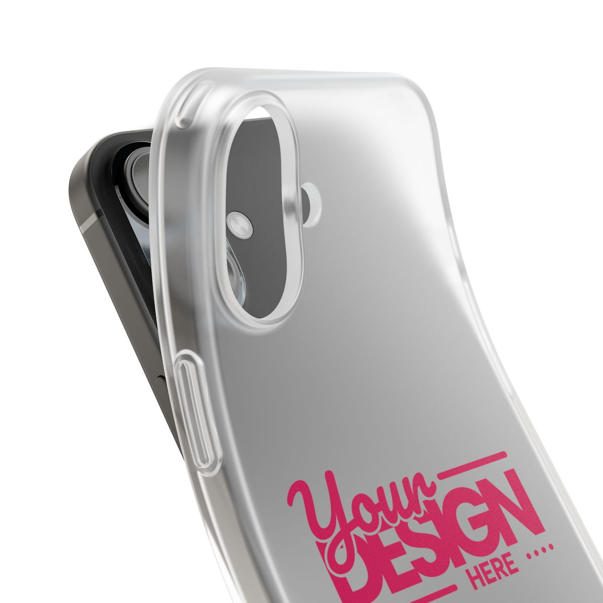 Customizable Flexi Phone Case – Personalize Your Design with Name or Photo, Flexible Protective Cover for iPhone