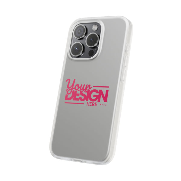 Customizable Flexi Phone Case – Personalize Your Design with Name or Photo, Flexible Protective Cover for iPhone
