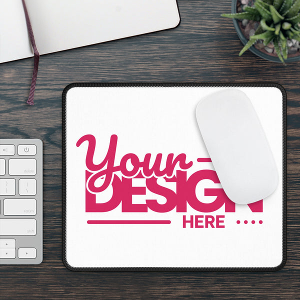 Custom Mouse Pad – Personalized Compact Neoprene Desk Mat with Stitched Edges, Smooth Surface & Non-Slip Rubber Base