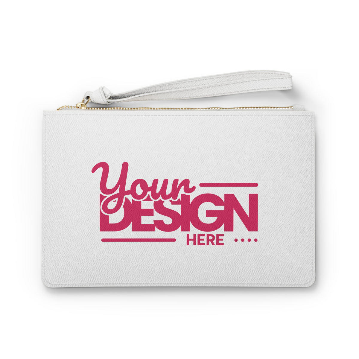 Custom Logo Clutch Bag – Personalized ‘Your Design Here’ Wristlet, Customizable Pouch for Events, Bridesmaids & Everyday Use