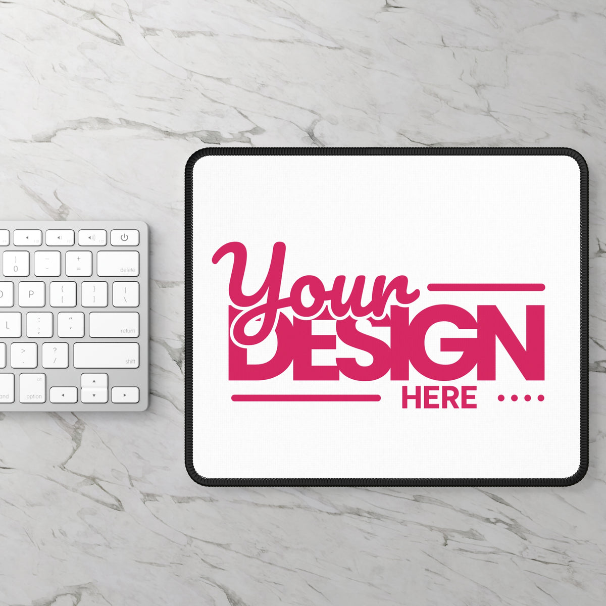 Custom Mouse Pad – Personalized Compact Neoprene Desk Mat with Stitched Edges, Smooth Surface & Non-Slip Rubber Base