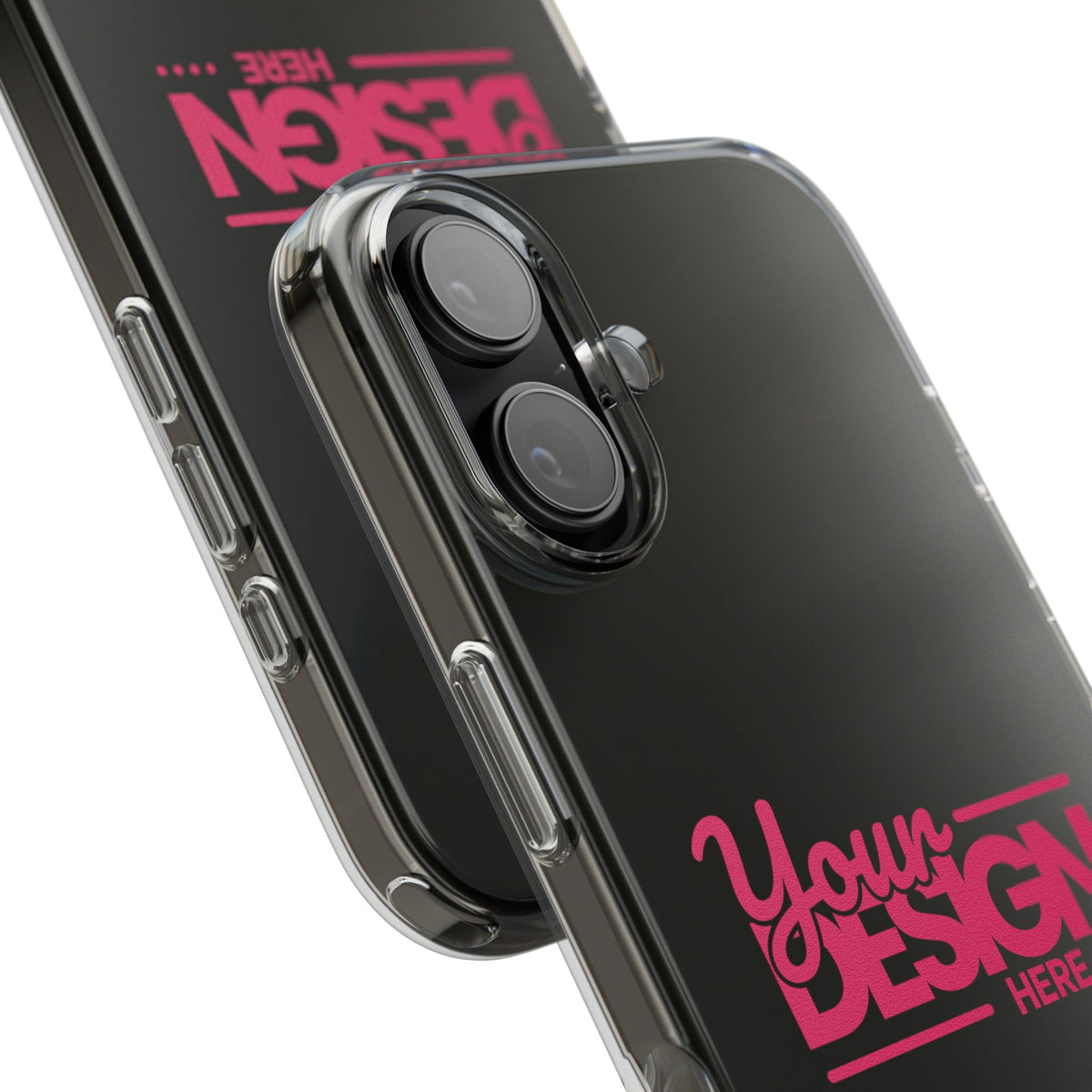 Customizable Clear Impact-Resistant Phone Case – Personalized Name or Photo Design, Transparent Shockproof Cover for iPhone