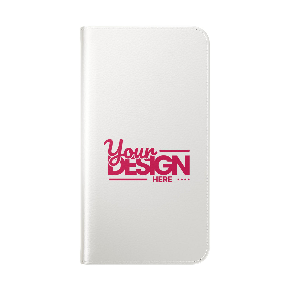 Customizable Flip Phone Wallet Case – ‘Your Design Here’ Folio Cover with Card Holder, Personalized Phone Case for iPhone