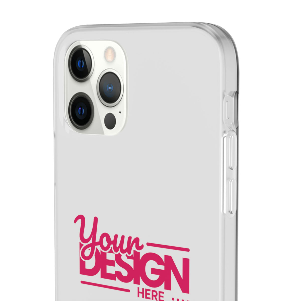 Customizable Flexi Phone Case – Personalize Your Design with Name or Photo, Flexible Protective Cover for iPhone