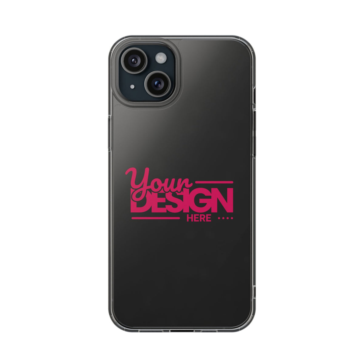 Customizable Clear Impact-Resistant Phone Case – Personalized Name or Photo Design, Transparent Shockproof Cover for iPhone