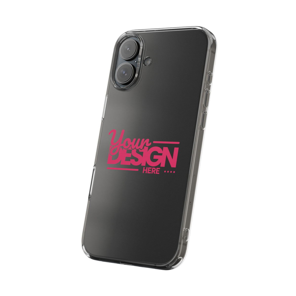 Customizable Clear Impact-Resistant Phone Case – Personalized Name or Photo Design, Transparent Shockproof Cover for iPhone