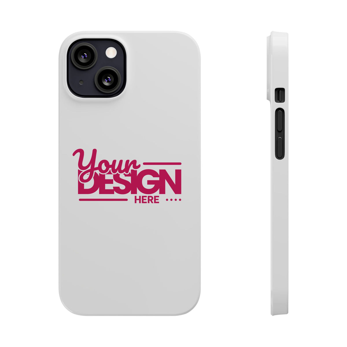 Customizable Slim Phone Case – Personalize Your Design with Name or Photo, Lightweight Protective Cover for iPhone