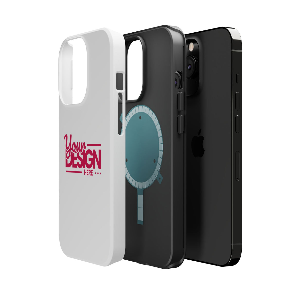 Durable Custom Magnetic Phone Case – Personalized Name or Photo Design, Shockproof Protective Cover for iPhone