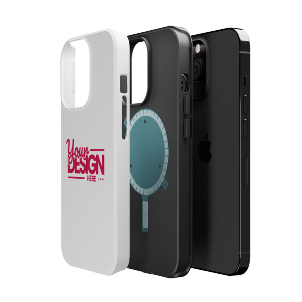 Durable Custom Magnetic Phone Case – Personalized Name or Photo Design, Shockproof Protective Cover for iPhone