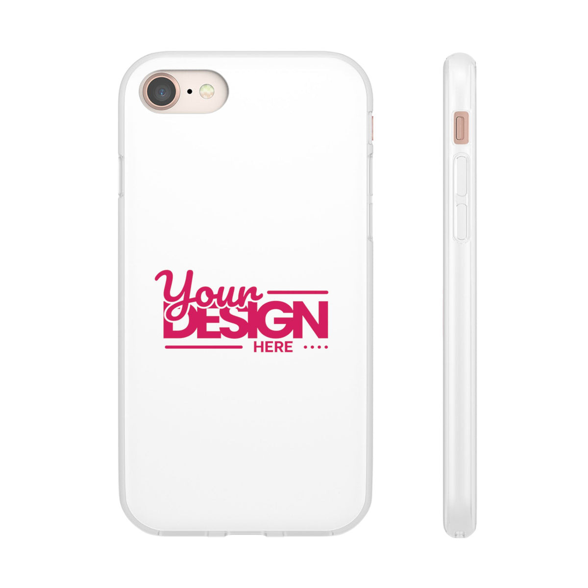 Customizable Flexi Phone Case – Personalize Your Design with Name or Photo, Flexible Protective Cover for iPhone