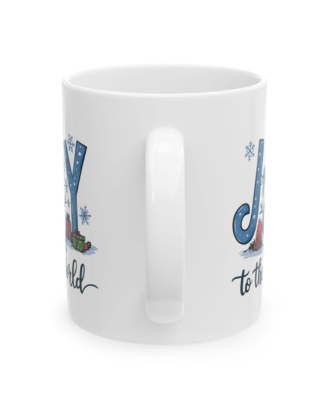 Joy to the World Christmas Mug – Festive Holiday Ceramic Coffee Cup (11oz, 15oz)