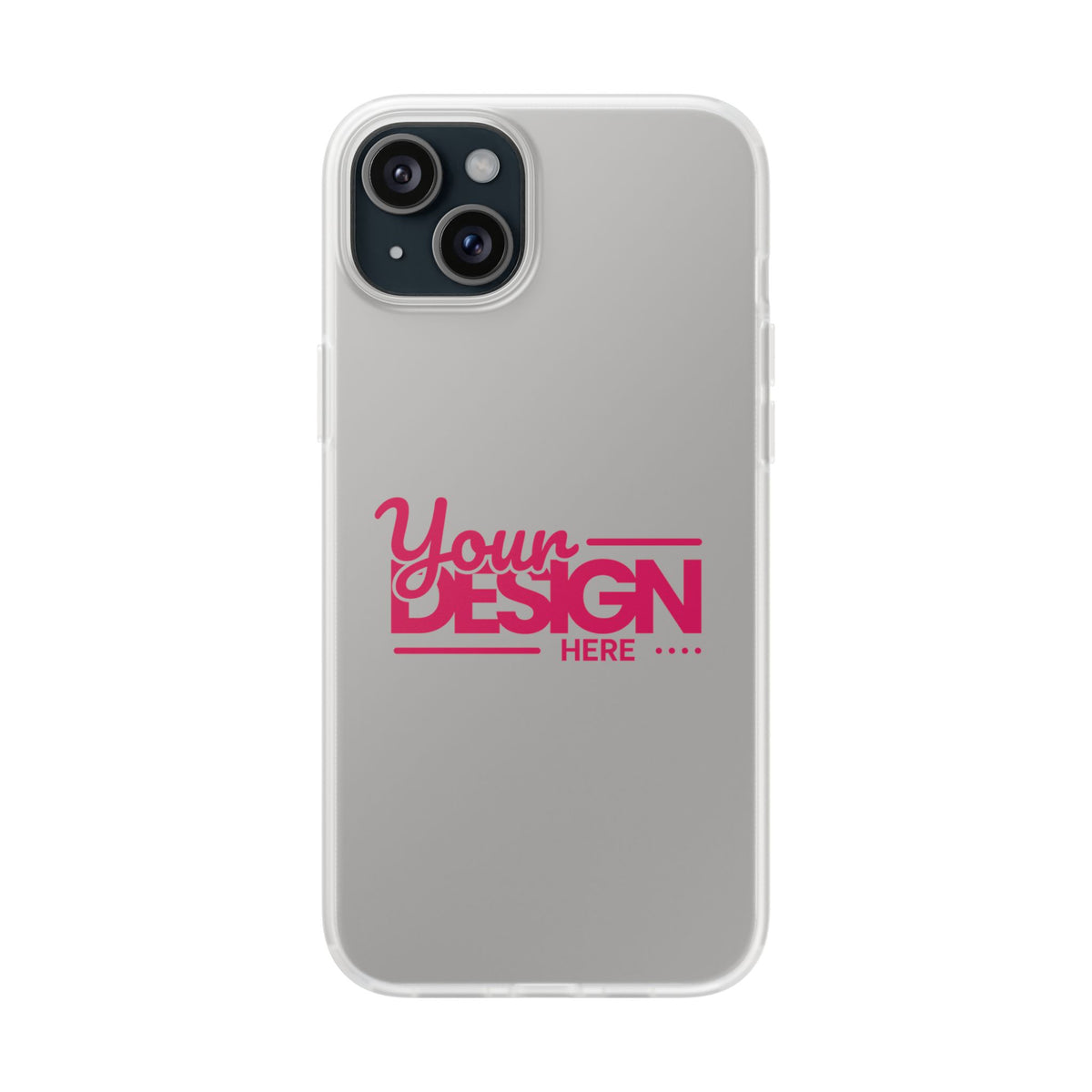 Customizable Flexi Phone Case – Personalize Your Design with Name or Photo, Flexible Protective Cover for iPhone