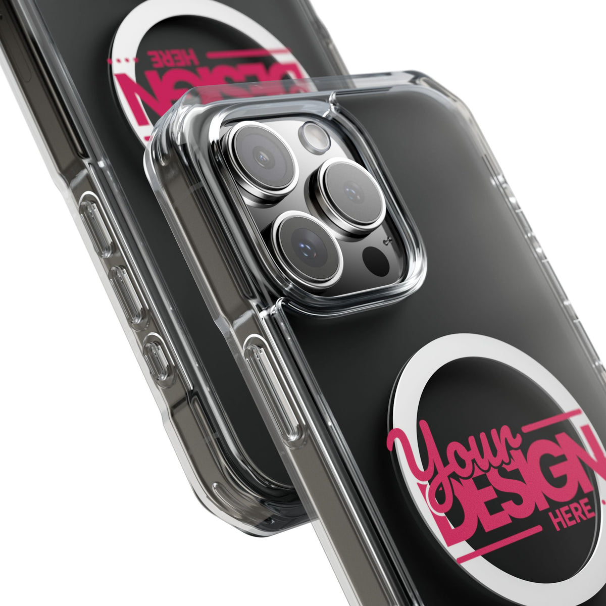 Magnetic Clear Phone Case – Custom ‘Your Design Here’ MagSafe-Compatible Impact-Resistant Cover for iPhone