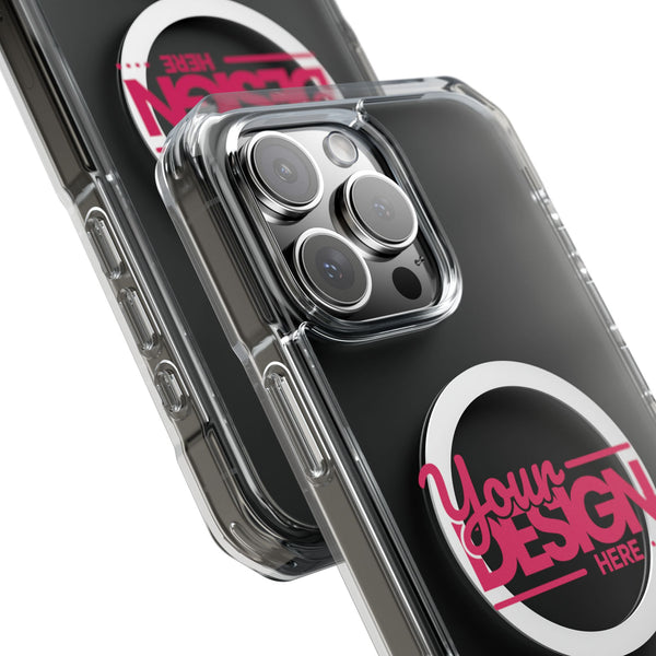Magnetic Clear Phone Case – Custom ‘Your Design Here’ MagSafe-Compatible Impact-Resistant Cover for iPhone