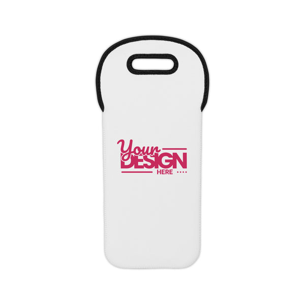 Insulated Neoprene Wine Tote – Custom ‘Your Design Here’ Bottle Carrier, Personalized Reusable Wine Bag for Parties & Gifts