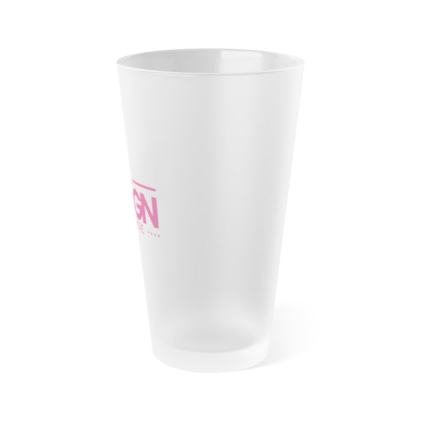 Personalized Frosted Pint Glass, Custom Drinkware for Parties, Unique Gift for Beer Lovers, Birthday, Wedding, Housewarming