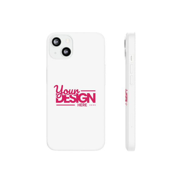 Customizable Flexi Phone Case – Personalize Your Design with Name or Photo, Flexible Protective Cover for iPhone
