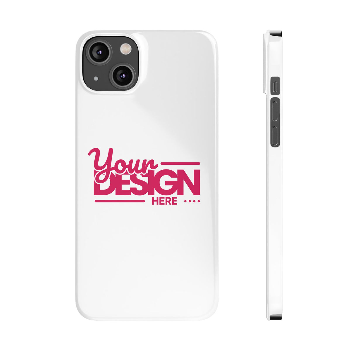 Customizable Slim Phone Case – Personalize Your Design with Name or Photo, Lightweight Protective Cover for iPhone