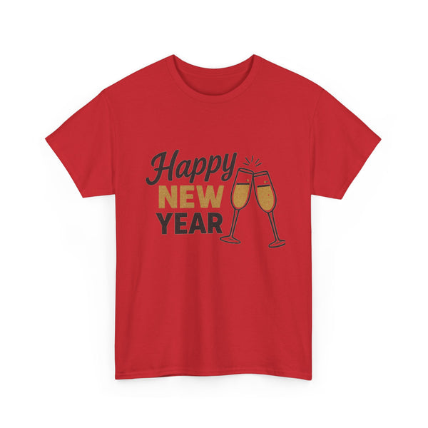 Happy New Year Tee — Champagne Toast Holiday T-Shirt