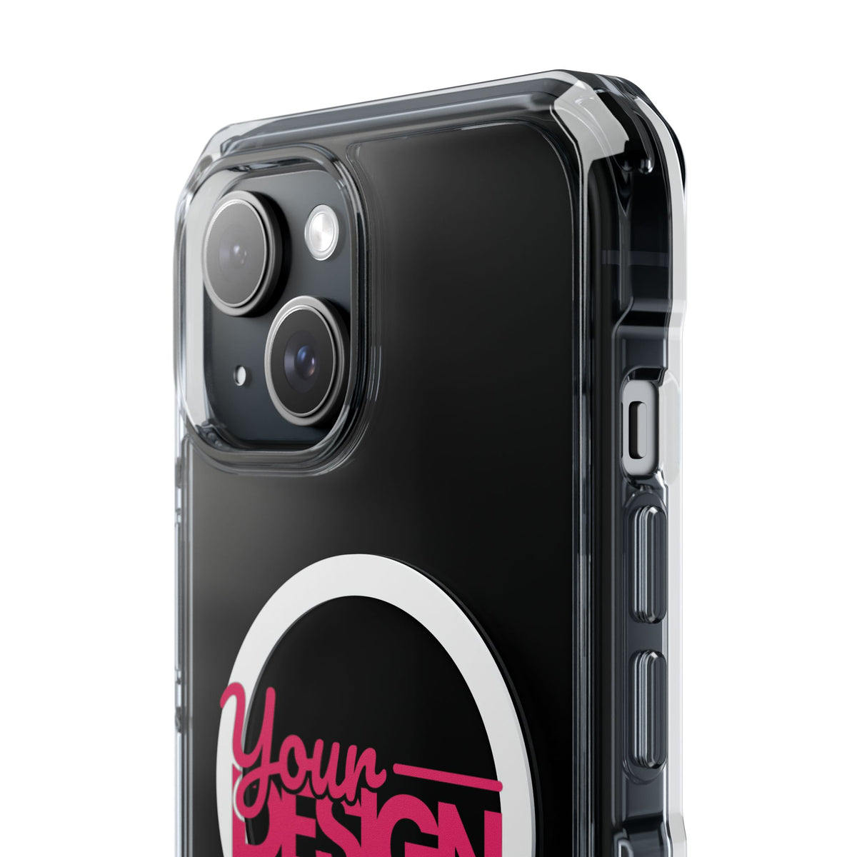 Magnetic Clear Phone Case – Custom ‘Your Design Here’ MagSafe-Compatible Impact-Resistant Cover for iPhone